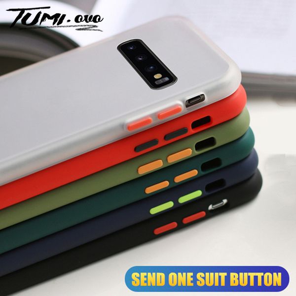 

matte silicone shockproof bumper phone case for samsung galaxy note 10 s20 ultra s10 s9 s8 plus a51 a71 a50 a70 cover