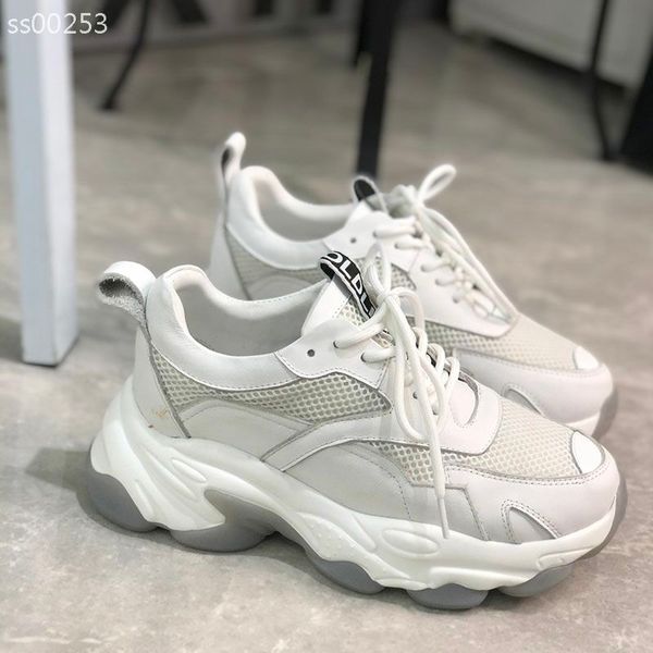 

european station layer leather sneakers women 2020 spring thick-soled fashion wild color matching single shoes size 35-40