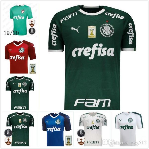 

new 2019 2020 palmeiras soccer jerseys brazil home green dudo g.jesus jean alecsandro palmeiras allione cleiton xavier 19 20 football shirt, Black;yellow