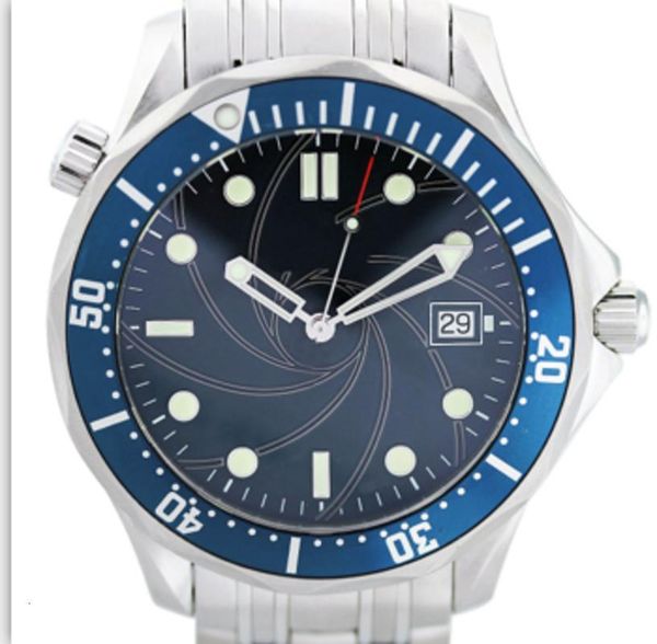 

2020 2019 outdoor planet ocean stainless steel strap foldover clasp 43 mm automatic blue dial mens watches wristwatch man watch, Slivery;brown