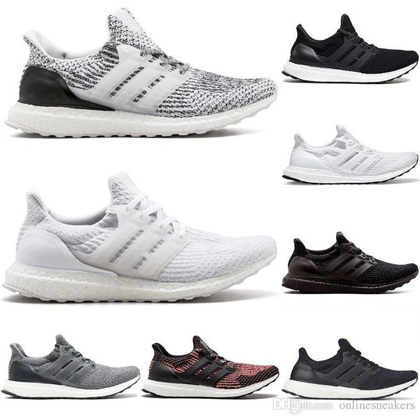 

3.0 4.0 ultra running shoes men women core triple black white oreo cny primeknit designer trainer sports sneakers size 5-12 dropshipping