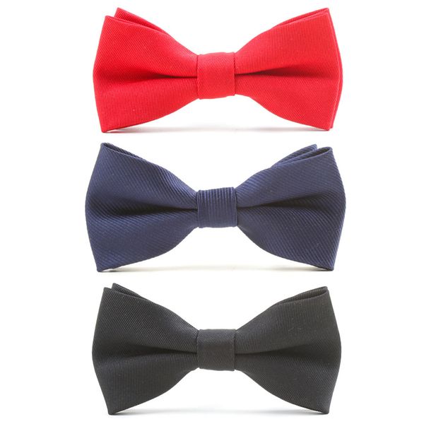 

solid color children's bow tie red purplish blue black wedding party perform show boys' bowtie gravatas for child girls bow tie, Black;gray