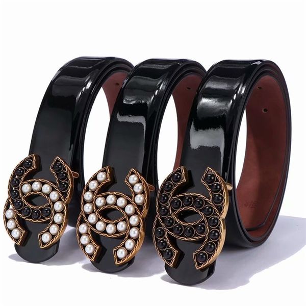 

ale mens womens designer belts big pear crystal buckle belts for men and women riem styles ceinture for gift, Black;brown