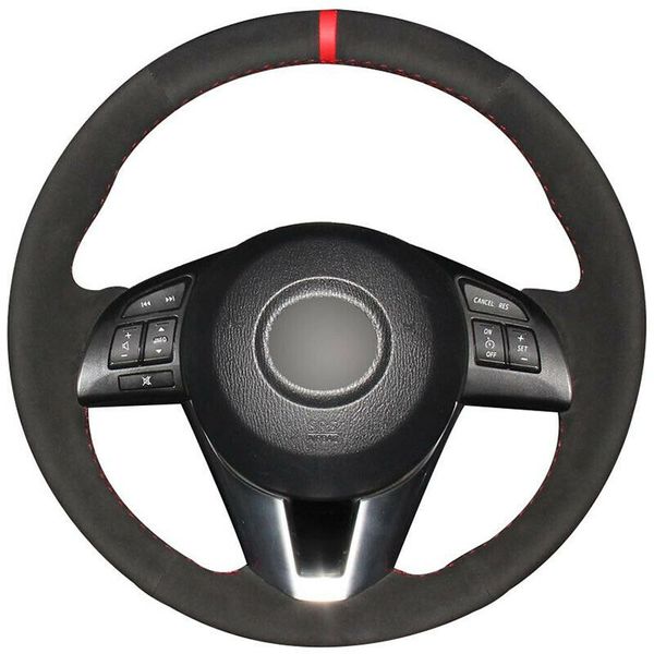 

diyÂ black suede car steering wheel cover for mazda 3 axela 6 atenza 2 cx-3 cx-5 cx3