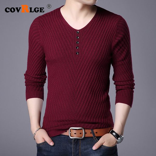 

covrlge -4xl winter henley neck sweater men cashmere pullover christmas sweater mens knitted sweaters pull homme mzl052, White;black