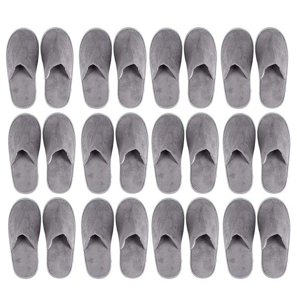 

great hotel, 12-пар для одноразовые тапочки, спа, салон nail use-non-slip-серый-приспосабливает до сша мужская размер 11 и размер сша женщин