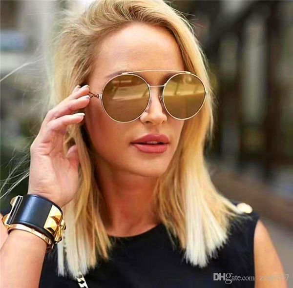 

women design sunglasses ultra-light metal round frame fashion popular summer simple style uv 400 lens sg 7048, White;black