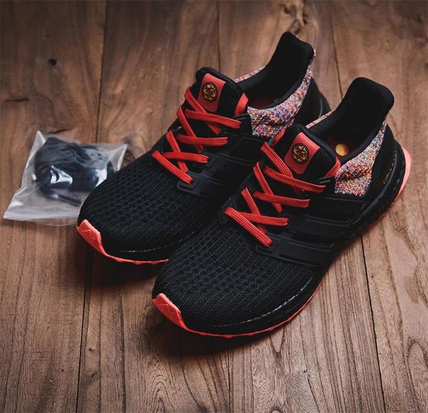 

aÃ°idas ultra boÃ²st 4.0 ub 3.0 trainer boosts ultraboost primeknit china red silver grey sneakers sports running shoes 111907, Black