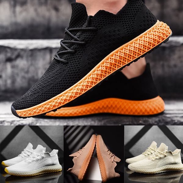 

men's fashion lightweight mesh breathable flying woven running shoes sneakers