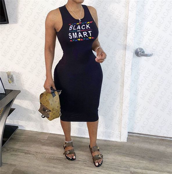 

black smart letter printed women summer dress designer dresses bodycon sleeveless beach casual pleated dresses clothing s-xxl d7608, Black;gray