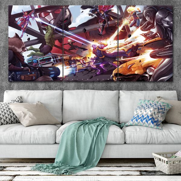 

marvel avengers холст плакаты home decor wall art framework 3 шт. картины style1 для гостиной hd отпечатки кинофильмы