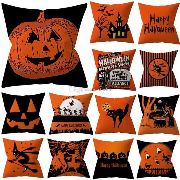 

32 стилей halloween наволочка крышка throw подушка подушка чехол обложка для полосатого shark dot главного украшения автомобиль рождество wx