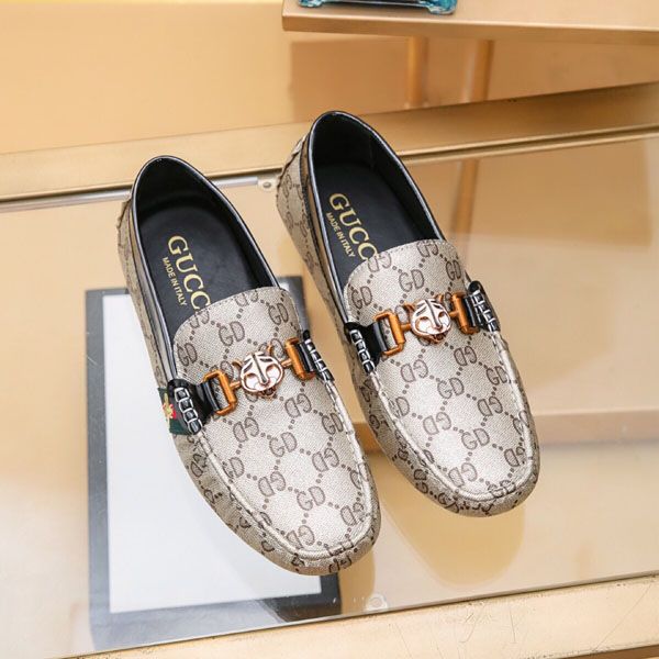 

designer fashion mens shoes leather flat formal shoes metal button peas casual shoes sneakers with box, Black