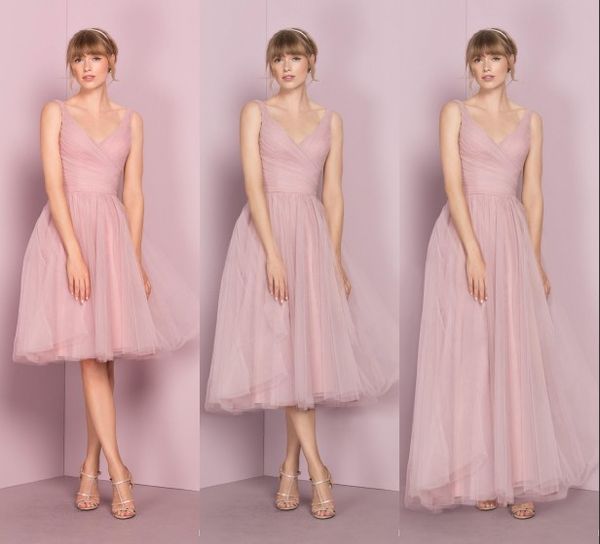 

новые дешевые розовые тюль платья невесты v декольте без рукавов pleats kelseyrose горячие продажа свадебное платье гость, White;pink