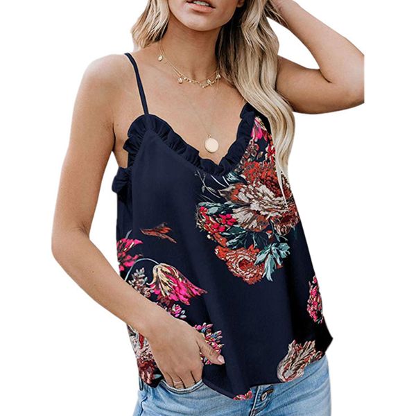 

sleeveless shopping printed backless women tank cami soft dating v neck daily pleated wrap front casual, White