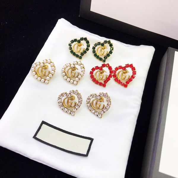

fashion design, new fashion, double g earrings, 925 silver needle, anti allergy, simple, small and fashionable, Golden;silver