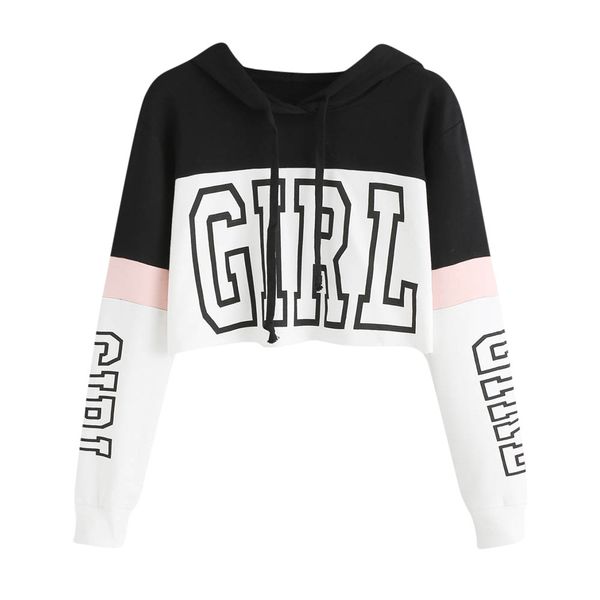 

women's sweatshirt casual hoodies winter sweatshirts printing long sleeve hoodie sweatshirt hooded pullover blouse #dn, White;black