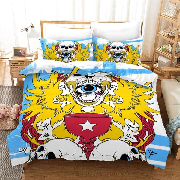 

yellow sugar skull bedroom decor bedding set men boy gift mexican culture microfiber bedspread 1pc duvet cover with pillowcases