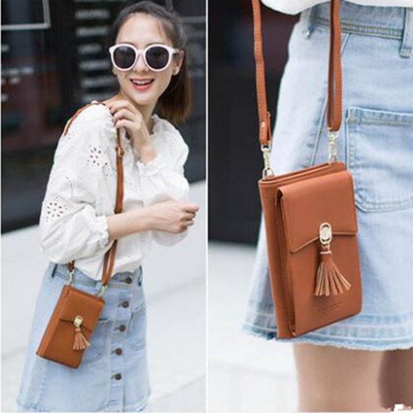 

tassel small bag mobile phone bag women's shoulder fashion mini messenger women's