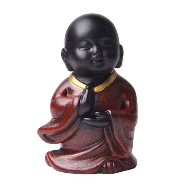

little monk standing statue ornament small resin buddha figurine for yoga