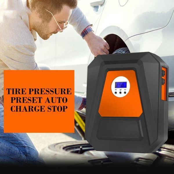

high-power car air pump portable car tire pump air multi-function tire pressure preset digital