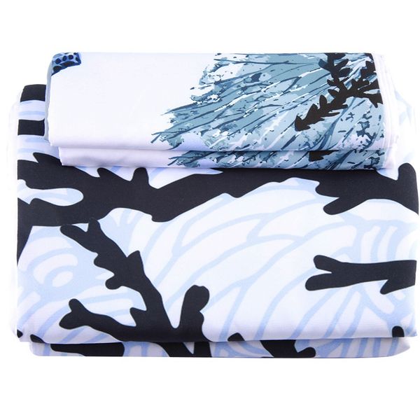 

soft and comfortable breathable blue sea bedding set duvet cover
