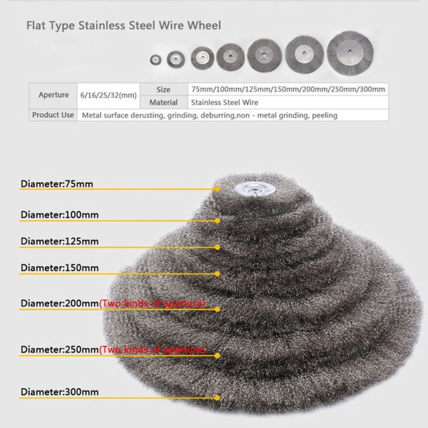 

1pcs stainless steel wire wheel brush polishing tool part for bench rust removal
