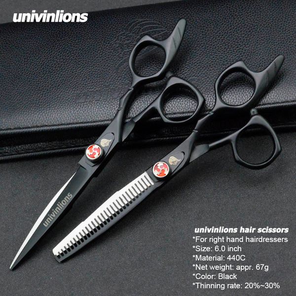 

univinlions 6" japanese hair cutting shears hair scissors razor professional hairdressing scissors set kit salon barber edge haircutter