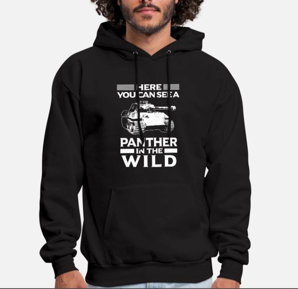 

german panther tank hoodie here you can see a panther in the wild, Black
