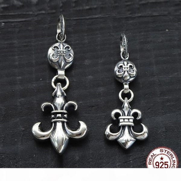 

100% s925 sterling silver pendant personality fashion classic jewelry punk style cross shape 2019 new gift to send lover