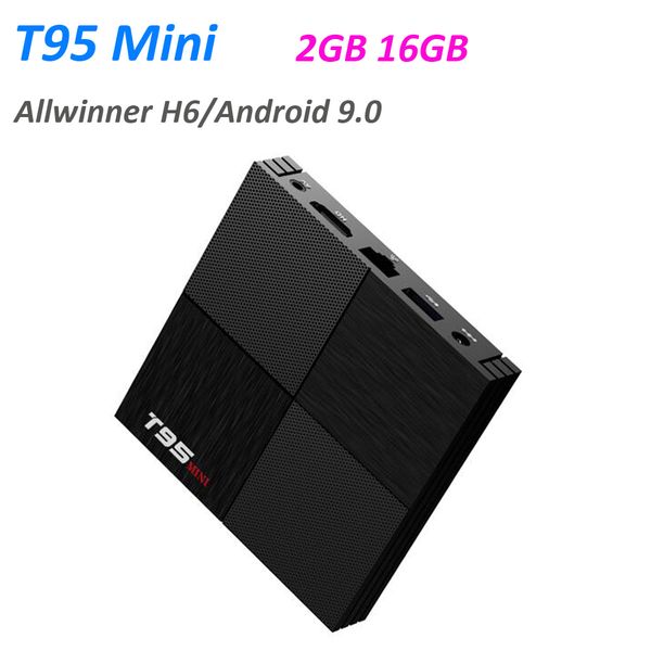 

T95 min 6k tv box android 9 0 allwinner h6 quad core 2gb 16gb 2 4g wifi media player 2g16g tvbox home video et box