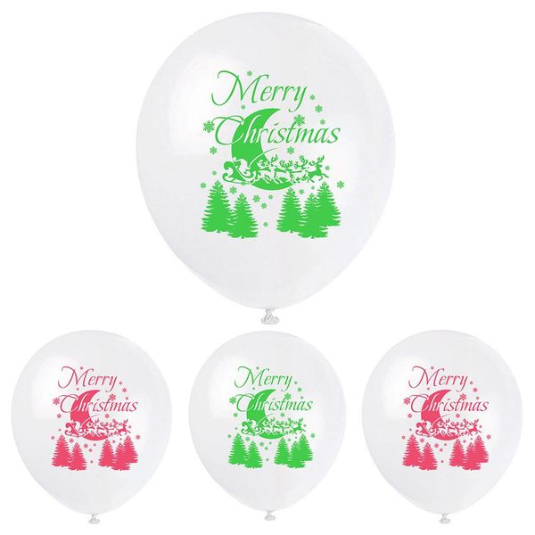 

18pcs 12-inch merry christmas santa latex balloons festive atmosphere props for christmas decorations