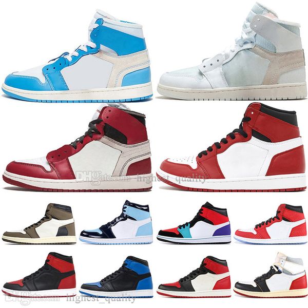 

wholesale 1 og travis scotts cactus jack obsidian unc mens basketball shoes 1s 3 banned bred toe men sports designer sneakers outdoor