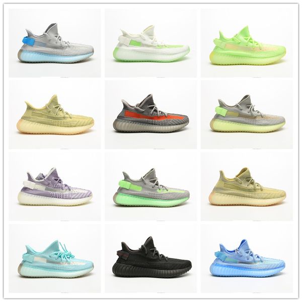 

kanye west running shoes for mens women green black grey yeshaya true form hyperspace clay static reflective kanye shoes sneakers size 36-45