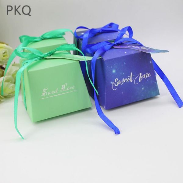 

50pcs sweet love gift box wedding decoration candy box beautiful star small party favor gift bag