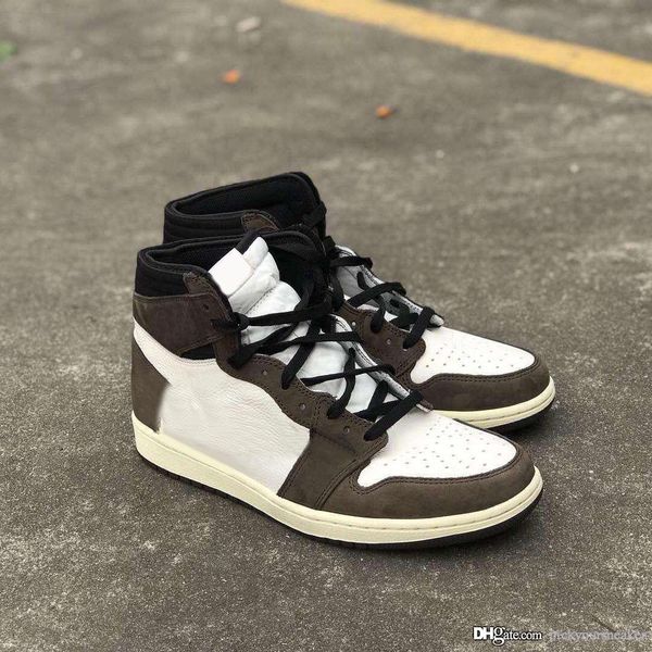 

1 1 travi cott retro men ba ketball hoe neaker uede brown men boy athentic port de igner trainer running hoe cd4487 100