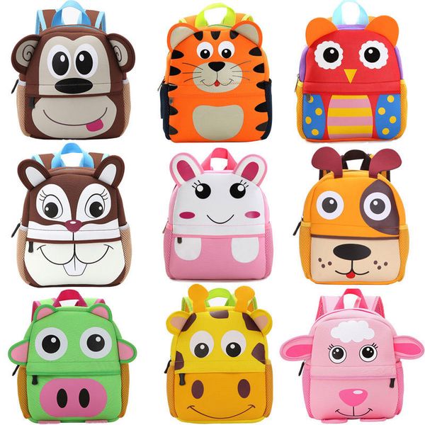 

Animal Plush Backpack Toddler Kid Children Boy Girl 3D Cartoon School Bag Kindergarten