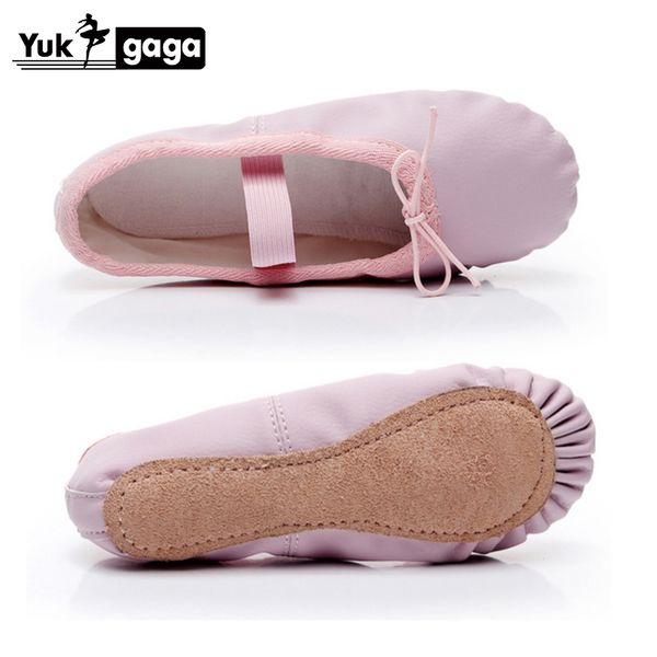 

leather ballet shoes girls full cow suede sole toddler children ballet slippers soft gymnastics dance shoes
