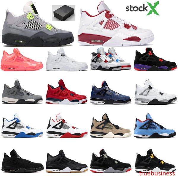 

stockx mens 4s basketball shoes 4 platform designer what the se ne black cat white cement punch sports sneakers 7339044 7486