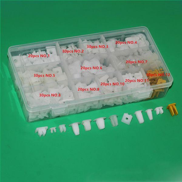 

270pcs mixed universal auto self-tapping screw base plastic fastener with box for all cars rivet set