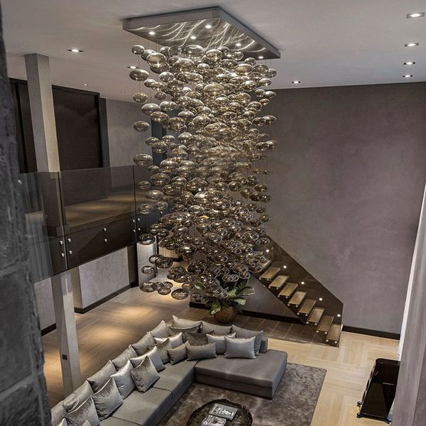 

glass ball chandelier postmodern smoke gray glass ball chandelier villa hall chandelier glass for chandeliers led chandeliers