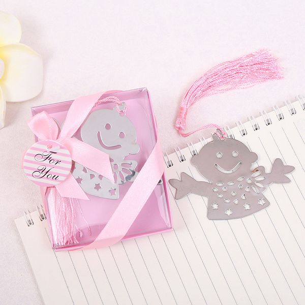 

10pcs silver boy girl bookmark boxed party favor bookmarks gift baby shower holy communion giveaway gifts wedding favors for guests