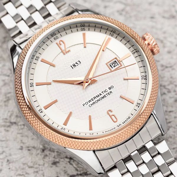 

luxury mens watches stainless steel band men casual fashion watch designer sport waterproof quartz watches, Slivery;brown