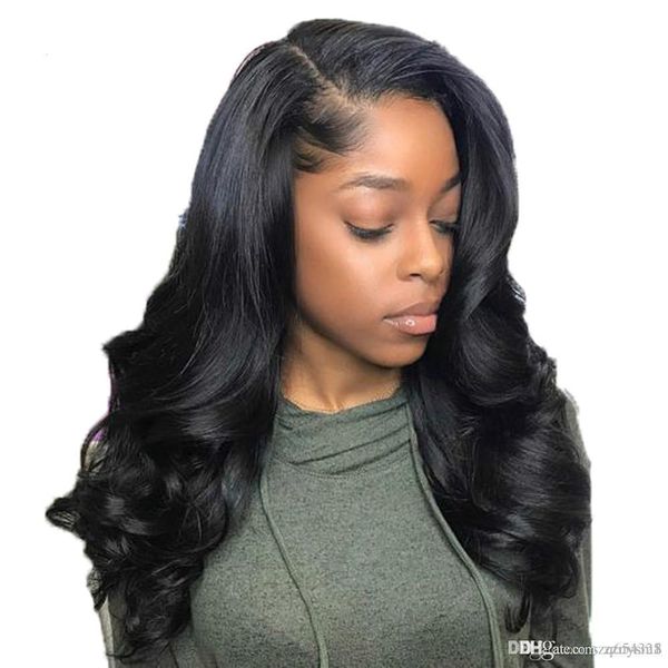 

13*6 body wave lace front human hair wigs deep part lace frontal wig with baby hair brazilian remy hair for black women knhj21