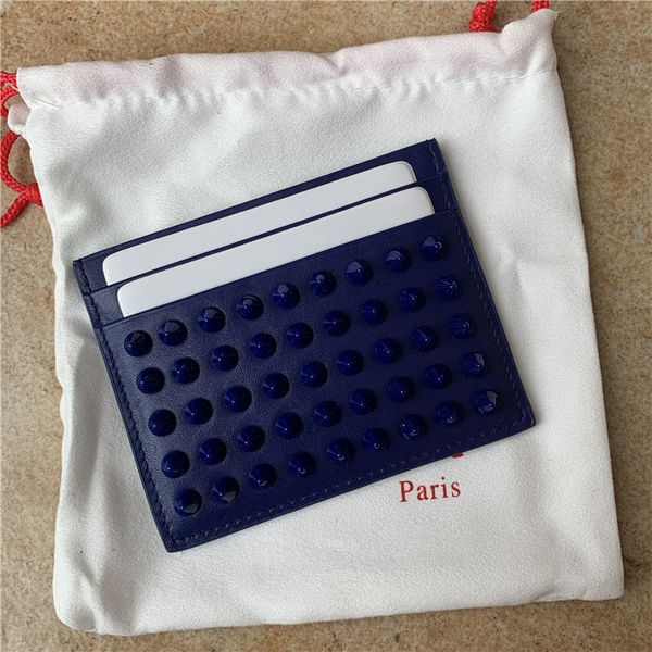 

ins бумажник высокое качество многоцветной кожаный бумажник красный край черный край заклепки тонкий аппаратных средств держателя карты мужч, Brown;gray