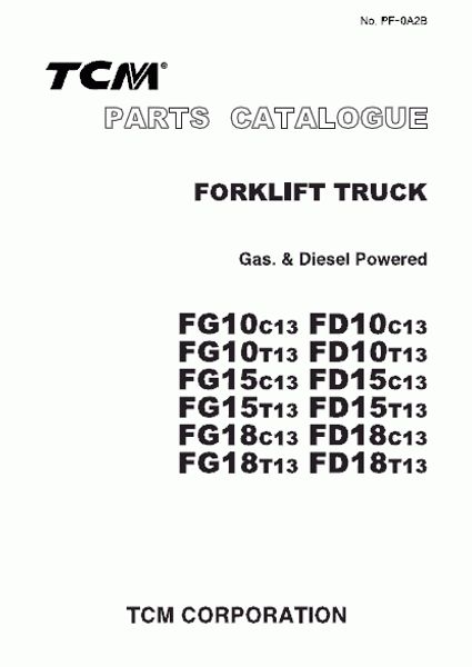 

tcm forklift epc - pcd-fb10ba spare parts catalog