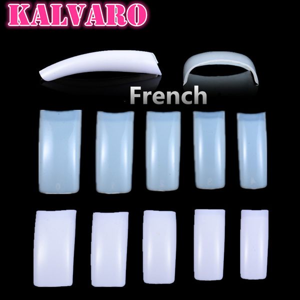 

kalvaro 500pcs/bag nails transparent/natural/white half french false nail art with designs tips acrylic gel manicure tips, Red;gold