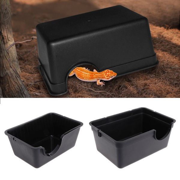 

reptile box hiding case hole water feeder for spider turtle snake centipede case supplies