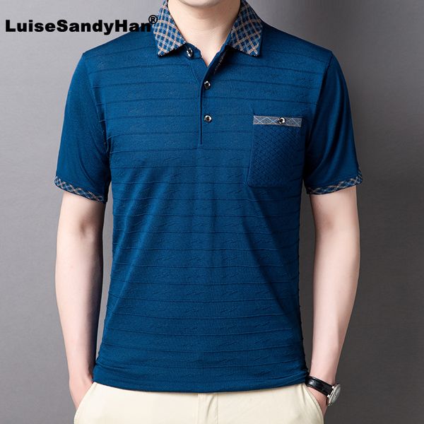 

2020 лето с коротким рукавом вязание рубашка мужская одежда полосатая мода поло футболки pol прохладный мужская одежда poloshirt 370, White;black