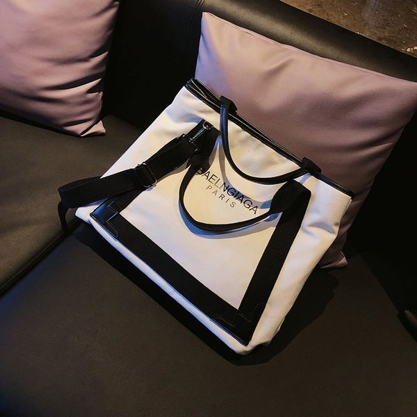 

large bag female new letter single shoulder messenger handbag short-distance travel canvas bag femalestylish and simple